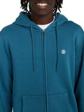 Element Icon Embroidery Zip Hooded